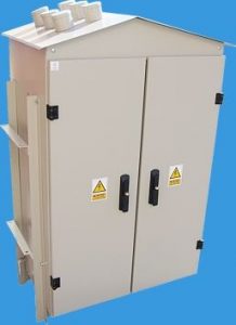 Pole transformer station switchgear