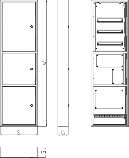 OMM surface-mounted metal multimedia enclosure