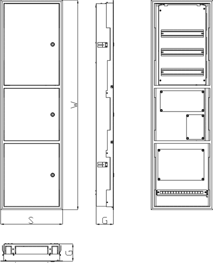 Flush-mounted metal multimedia enclosure OMM