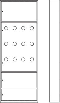 Multi-family metering electrical switchgears in a metal enclosure RP-ZTP 900x2450