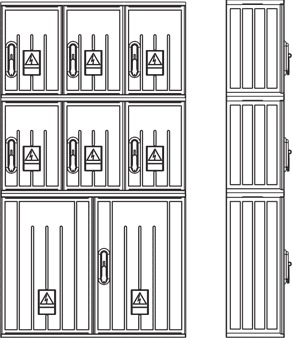 Multi-family metering electrical switchgears in a thermosetting enclosure RPT-ZTP 800x1400