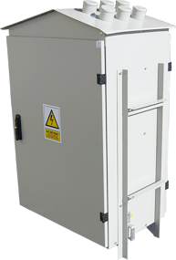 RSW pole transformer station switchgear - with single doors