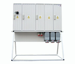 Temporary power distribution cabinets